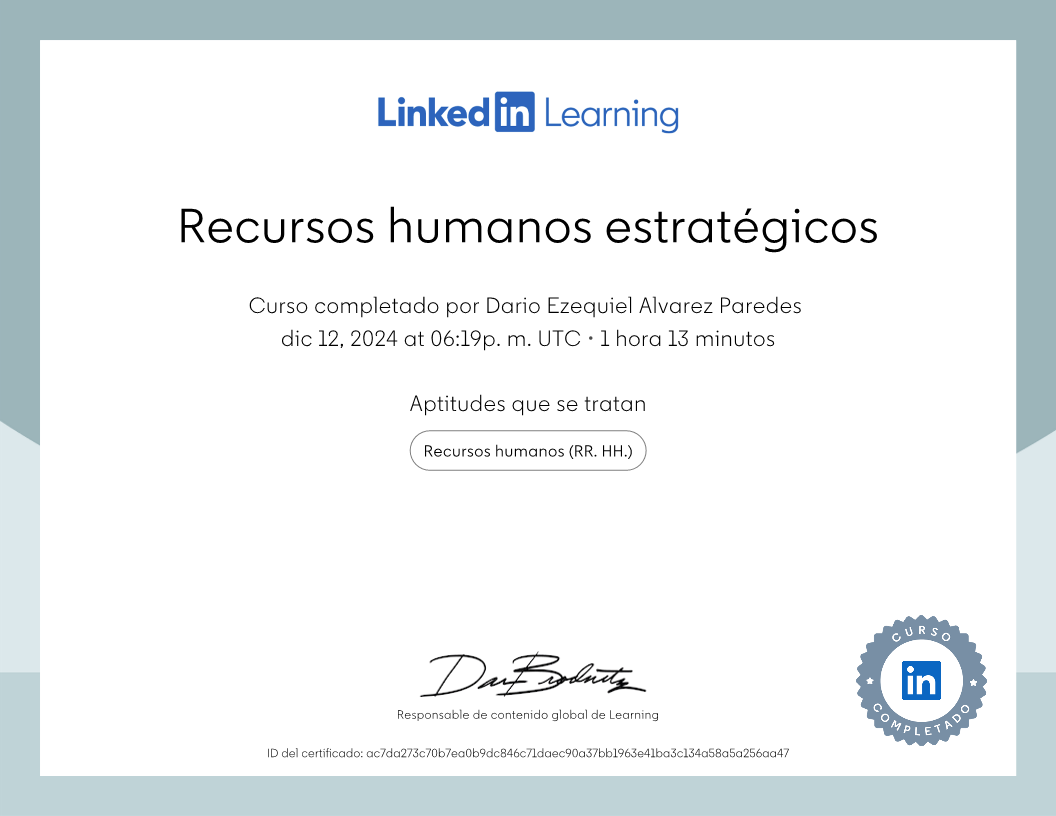 Recursos Humanos estratégicos - LinkedIn Learning